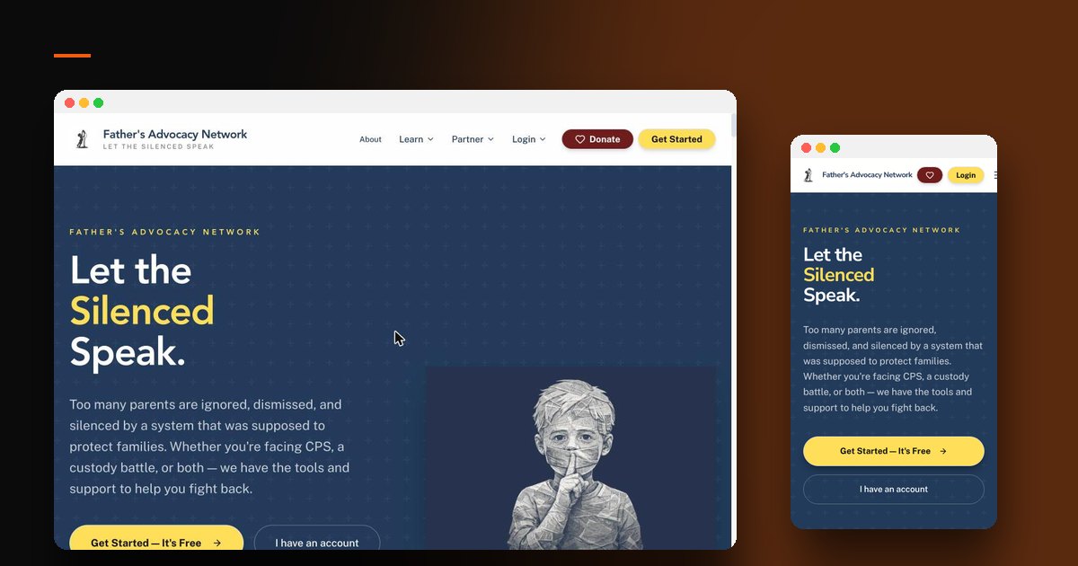 Father’s Advocacy Network website by AdaptExec