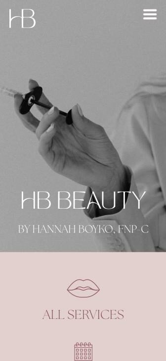 HB Beauty mobile website