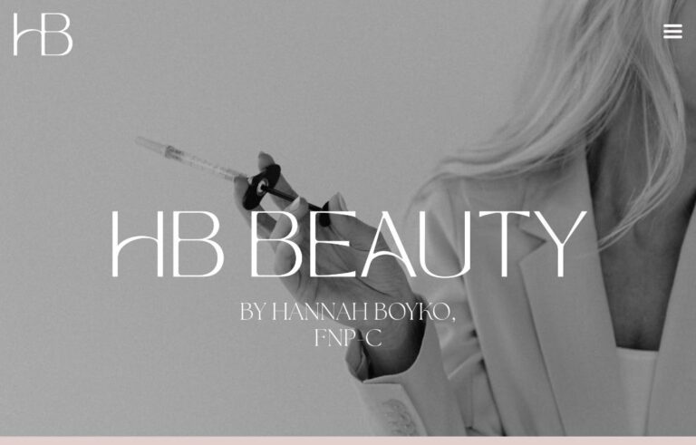 HB Beauty medspa website designed by AdaptExec